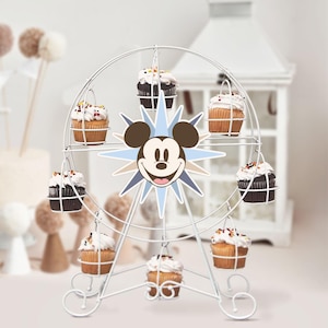 Printable Mickey&#39;s Fun Wheel Label, Mickey Birthday, Disneyland Party Decoration, Digital file