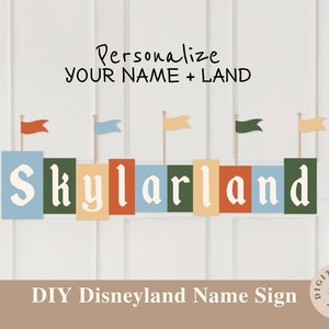 Personalize Disneyland Party Sign, Disneyland Party Decoration, Digital file