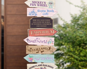 Disneyland Party Directional Sign, Mickey Birthday, Princess Birthday, Magical Party Decoration, Digital file