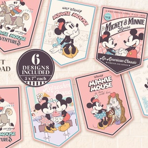 Printable Vintage Minnie Banner, Minnie Party Decoration, Minnie Baby Shower, Disneyland Party Decoration, Digital file