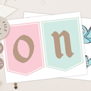 Afdrukbare Disneyland 1e verjaardag kinderstoel banner banner, gelukkigste verjaardag op aarde feestdecoratie, Minnie Party, digitaal bestand afbeelding 2