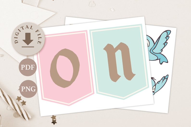 Afdrukbare Disneyland 1e verjaardag kinderstoel banner banner, gelukkigste verjaardag op aarde feestdecoratie, Minnie Party, digitaal bestand afbeelding 2