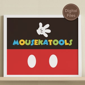 Printable Mickey Clubhouse Party Sign, Mickey Birthday, Baby Shower Party Decor, Mousekatools , Digital file