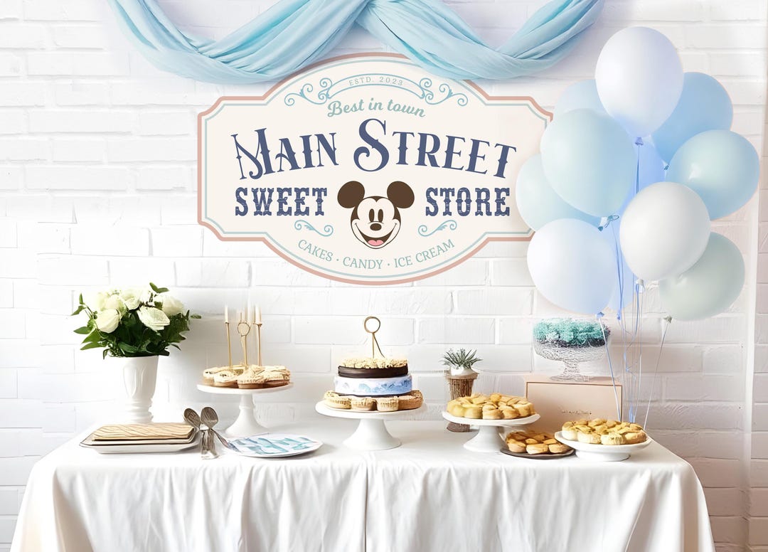 Printable Mickey Sweet Store Sign, Main Street Candy Shop, Perfect for ...