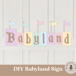 Printable Babyland Party Sign, Disneyland Baby Shower Party Decoration, Digital file