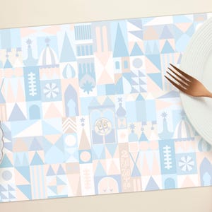 Printable It's A Small World Party Place Mat, It's A Small World Wall Art, Disney Birthday, Magical Party Decoration, Digital file