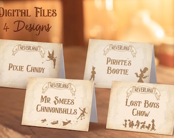 Neverland Party Food Tent, Peter Pan Party Food Label, Perfect for any birthday party or event, Digital file