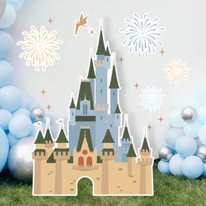 Printable Vintage Disneyland Castle Cutout, Disneyland Baby Shower Stand Up Prop, Disneyland Boy Birthday Party Decoration, Digital file