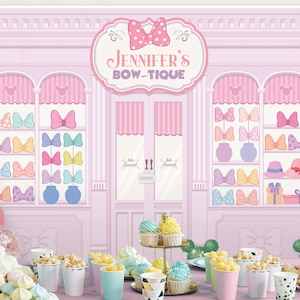 Sfondo modificabile con fiocco di Minnie, festa di Minnie, file digitali