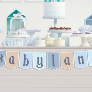 Druckbare Babyland Party Banner, Disneyland Baby Shower Party Dekoration, Digitale Datei