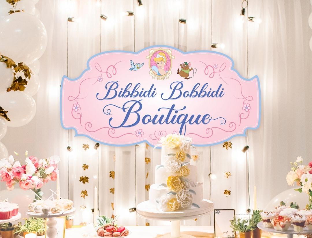 Bibbidi Bobbidi Boutique Sign, Disneyland Birthday, Princess Birthday ...