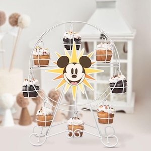 Printable Classic Mickey&#39;s Fun Wheel Label, Mickey Birthday, Disneyland Party Decoration, Digital file