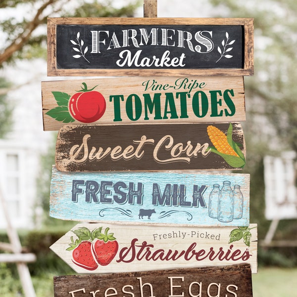 Farmers Market Sign, Farm Sign, Wooden Sign, Perfect for any birthday party or event, Digital file