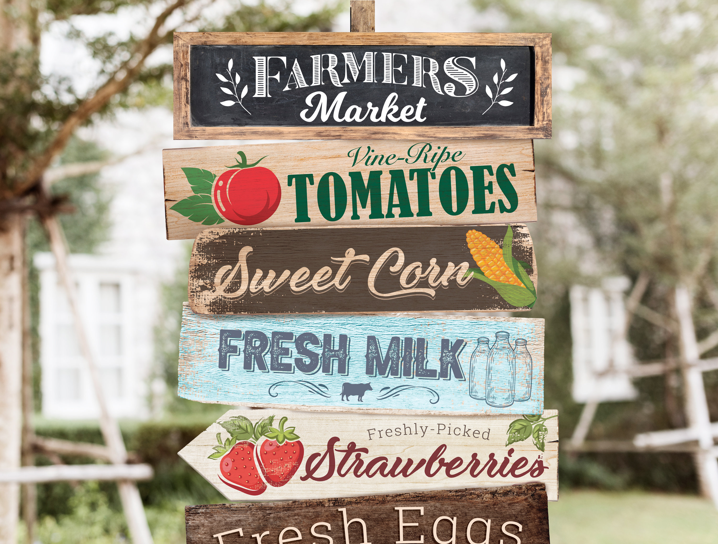 Farmers Market Sign, Farm Sign, Wooden Sign, Perfect for any birthday party or event, Digital file