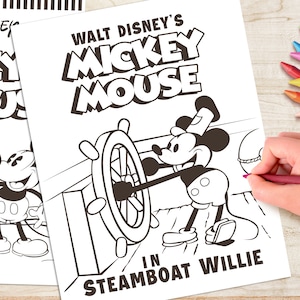 Mickey Coloring Pages, Mickey Birthday Party Coloring Pages, Mickey Baby Shower Activity for Kids