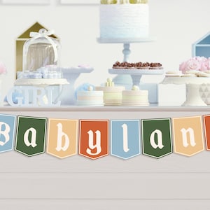 Printable Babyland Party Banner, Disneyland Baby Shower Party Decoration, Digital file
