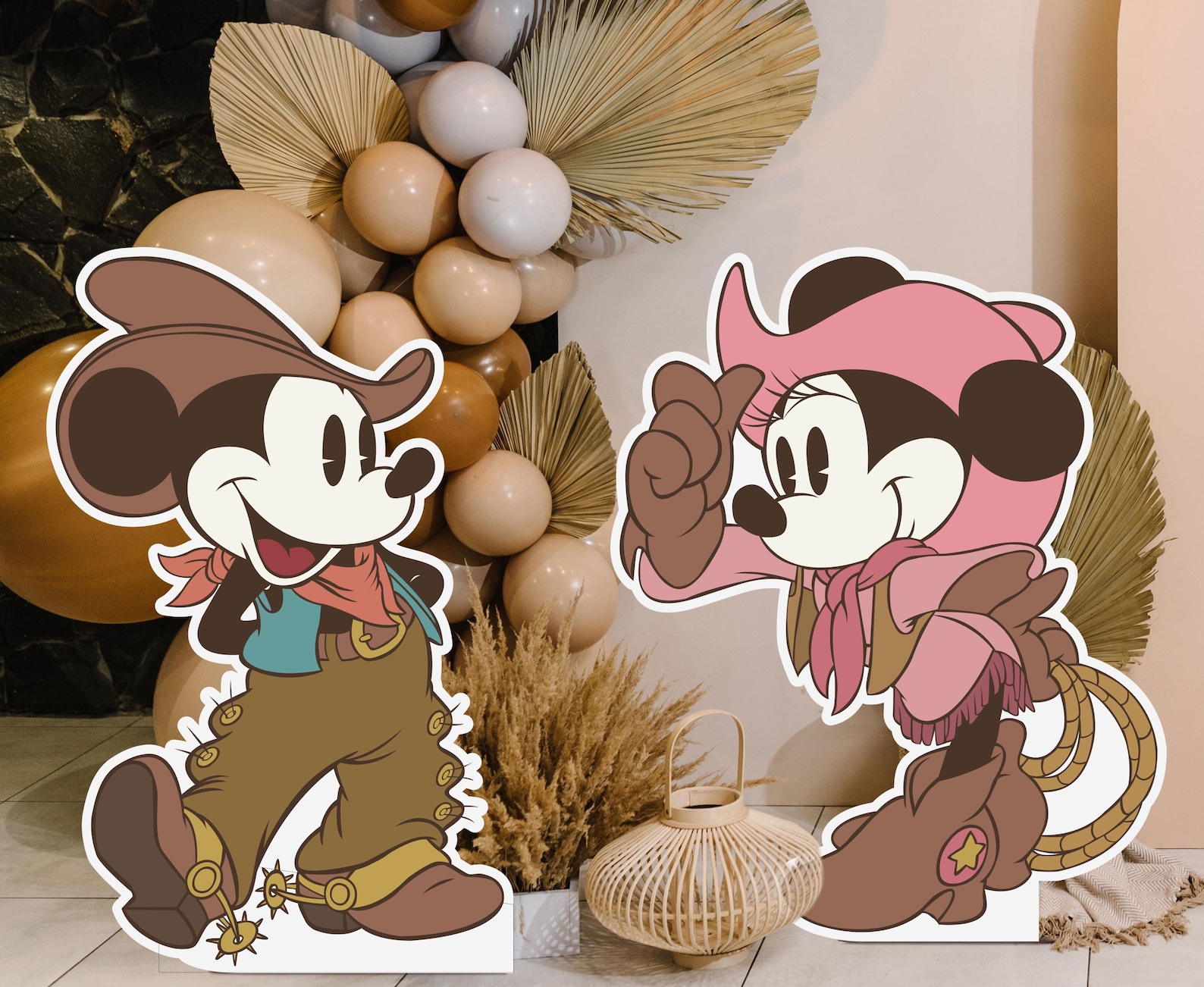 Printable Cowboy Mickey & Cowgirl Minnie Cutout, Rodeo Birthday Party ...