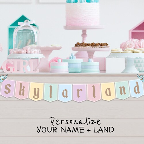 Personalize Disneyland Party Banner, Disneyland Party Decoration, Digital file