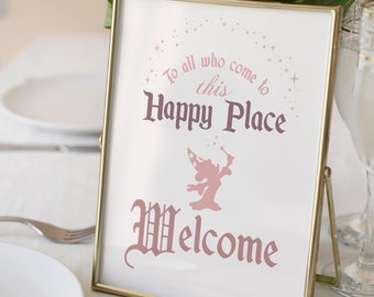 Printable Disneyland Birthday Sign, Happiest Birthday On Earth, Mickey Birthday, Disneyland Party Decoration, Digital file
