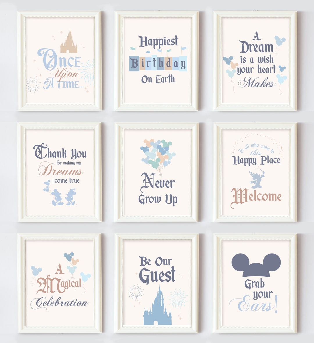 Printable Disneyland Birthday Sign Bundle, Mickey Birthday, Disneyland ...