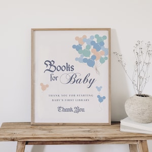 Happiest Baby Shower On Earth Book for Baby Sign, Disneyland Baby Shower, Digital, Printable