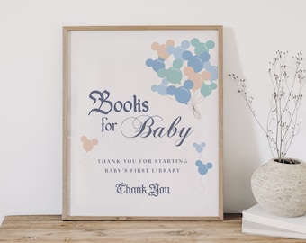 Bok för den lyckligaste babyshowern på jorden för babyskylt, Disneyland babyshower, digital, utskrivbar