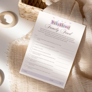 Printable Baby Family Feud, Babyland Baby Shower Games, Disneyland Happiest Baby Shower Games, Digital file
