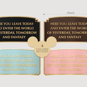 Disneyland Party Entrance Sign, Mickey Birthday, Princess Birthday, Magical Party Decoration, Digital file