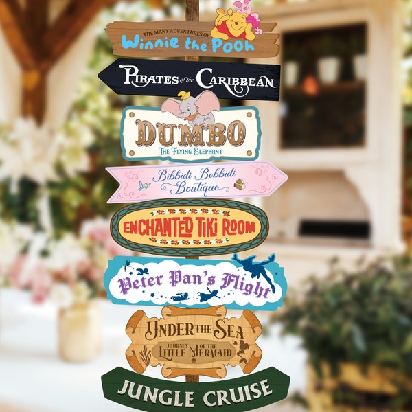 Magic Kingdom Party Directional Sign, Disney World Birthday, Princess Birthday, Magical Party Decoration, Digital file