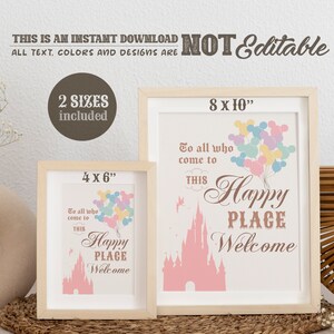 Printable Disneyland Welcome Sign, Mickey Birthday, Disneyland Party ...