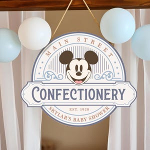 Minnie Confectionery Sign, Main Street Confectionery, Minnie Birthday, Disneyland Party Decoration, Digital file