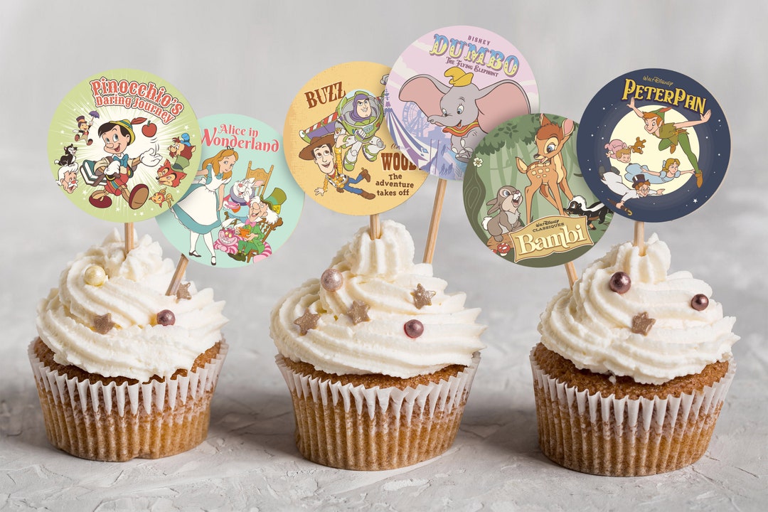 Printable Disney Cupcake Toppers Disneyland Party Decor - Etsy