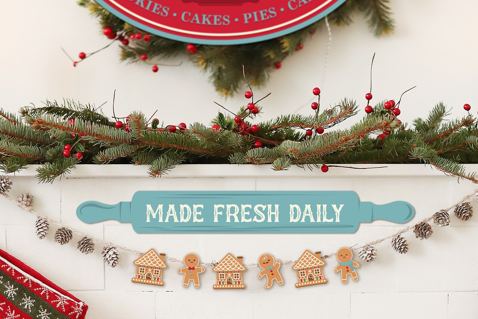 PRINTABLE Gingerbread Bakery Sign Cookie Exchange Party - Etsy