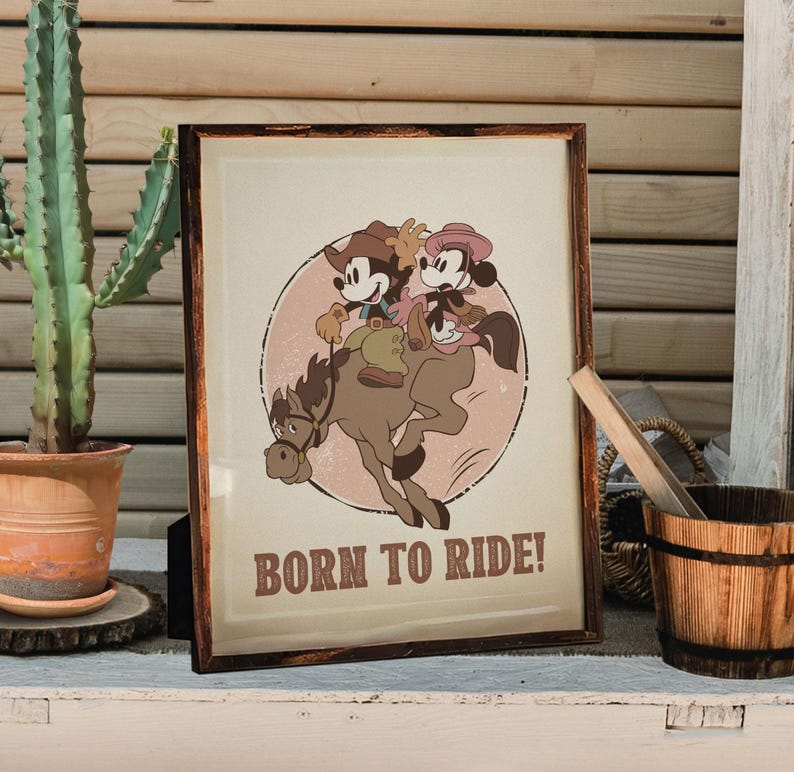 Printable Minnie Cowgirl Rodeo Party Poster, Wild West Centerpiece ...