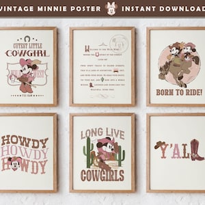 Printable Minnie Cowgirl Rodeo Party Poster, Wild West Centerpiece ...