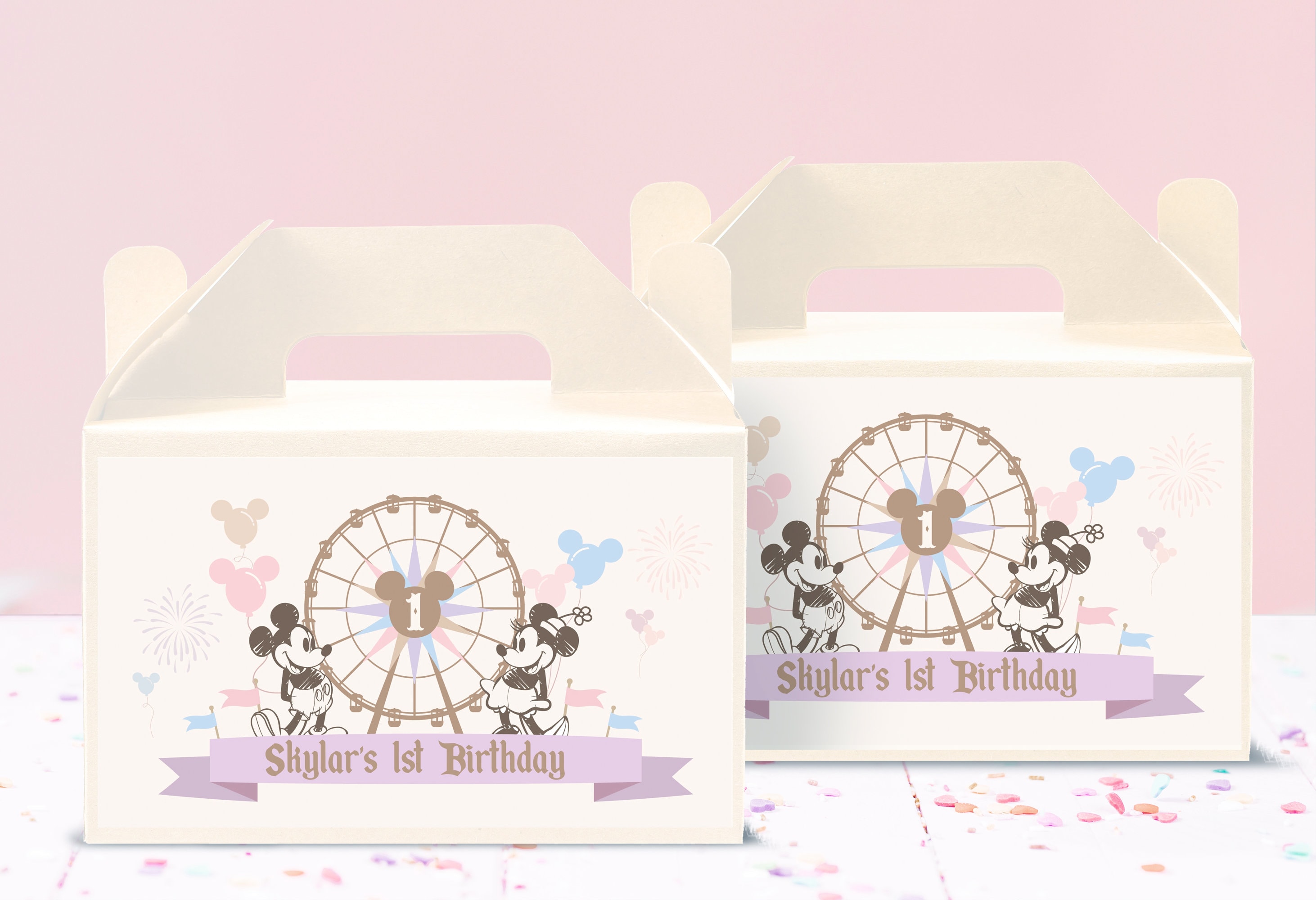 Printable Disneyland Gable Box Label, Disney World Favors Label, Mickey ...