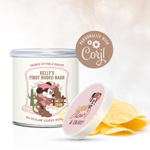 Printable Minnie Rodeo Birthday Pringles Can Label, Minnie Cowgirl ...