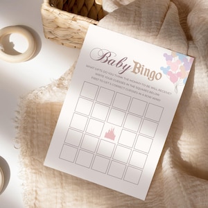 Printable Baby Bingo, Babyland Baby Shower Games, Disneyland Happiest Baby Shower Games, Digital file