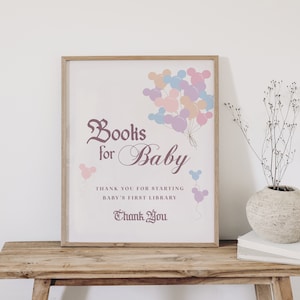 Happiest Baby Shower On Earth Book for Baby Sign, Disneyland Baby Shower, Digital, Printable