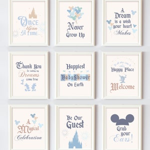 Printable Disneyland Baby Shower Sign, Mickey Baby Shower, Disneyland Party Decoration, Digital file