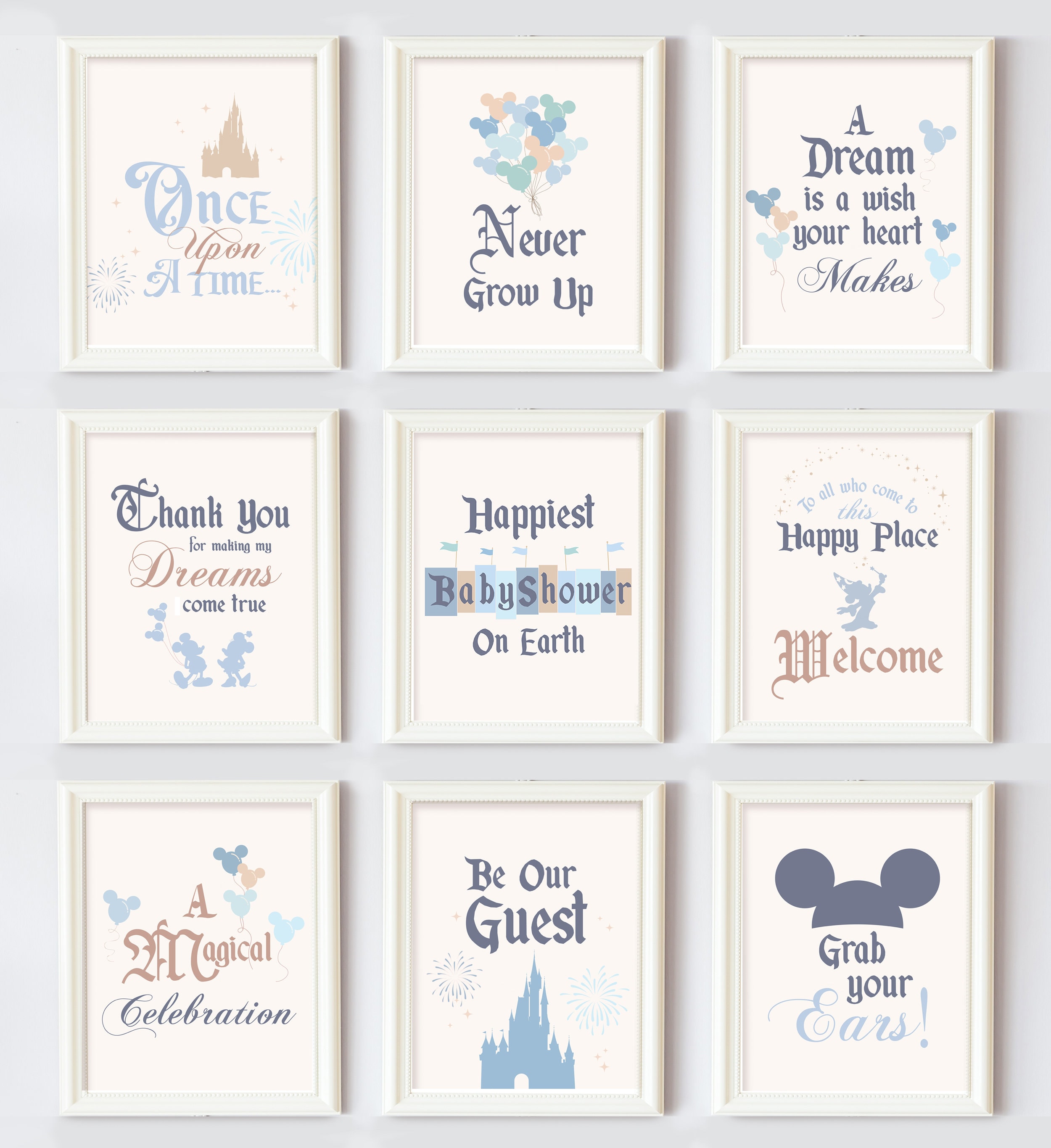 Printable Disneyland Baby Shower Sign, Mickey Baby Shower, Disneyland Party Decoration, Digital file