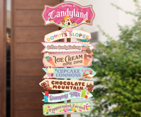 UP10TION  ウシン ウソク CANDYLAND 直筆サイン入りポラロイド Printable Candyland Party Directional Sign, Ice Cream Birthday