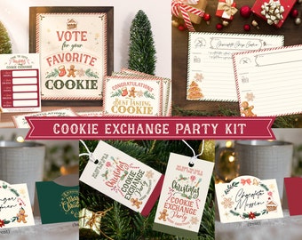 Weihnacht Cookie Austausch Party Kit, Instant Download, nicht bearbeitbar