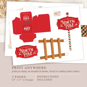 Printable Christmas Elf Door, Christmas Decoration, Digital Files ...