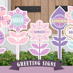 Printable It&#39;s A Small World Greeting Signs, It&#39;s A Small World Party Decoration, Digital file