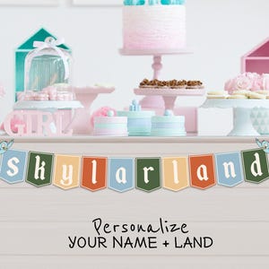 Personalize Disneyland Party Banner, Disneyland Party Decoration, Digital file