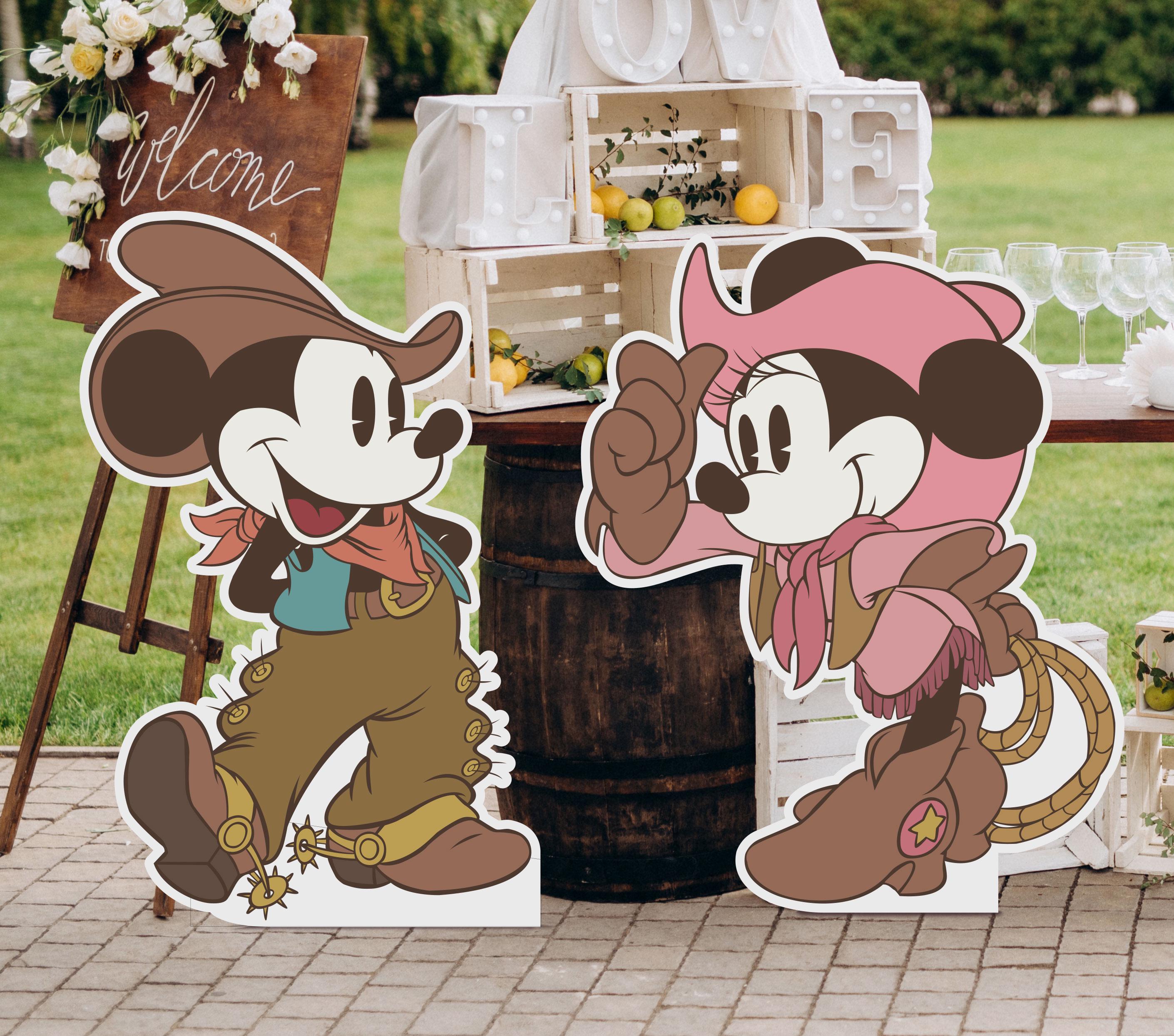 Printable Cowboy Mickey & Cowgirl Minnie Cutout, Rodeo Birthday Party ...