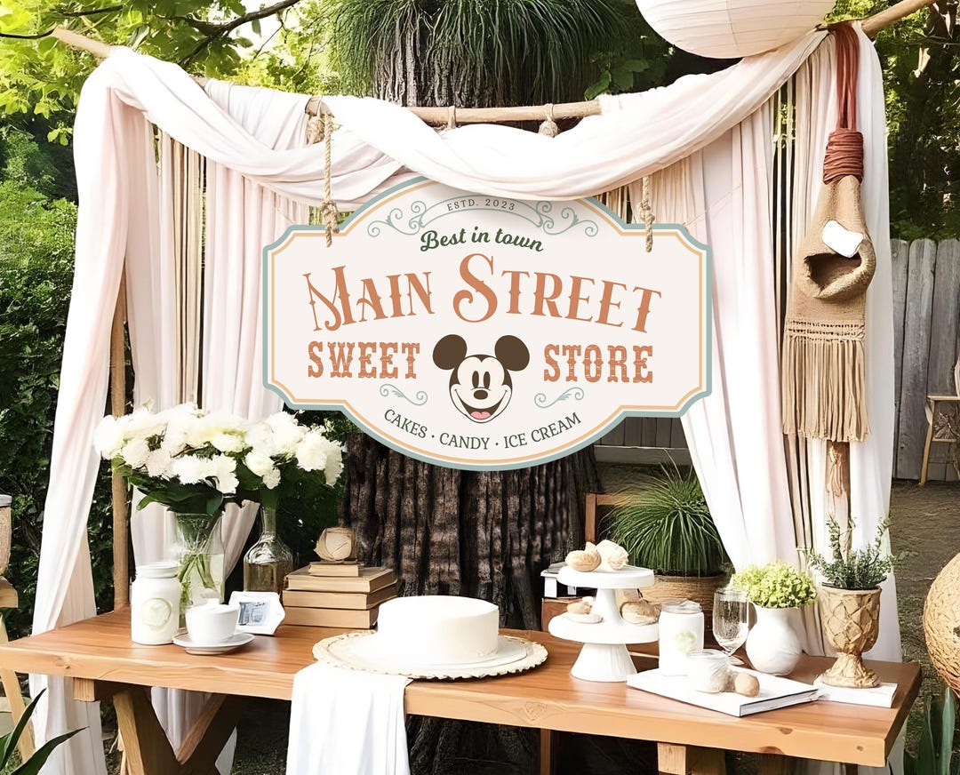 Printable Mickey Sweet Store Sign, Main Street Candy Shop, Perfect for ...