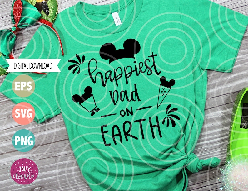 Download Happiest Dad and boy on earth disney inspired SVG cut files | Etsy