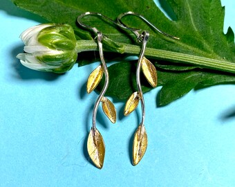 Pendientes de hoja de laurel